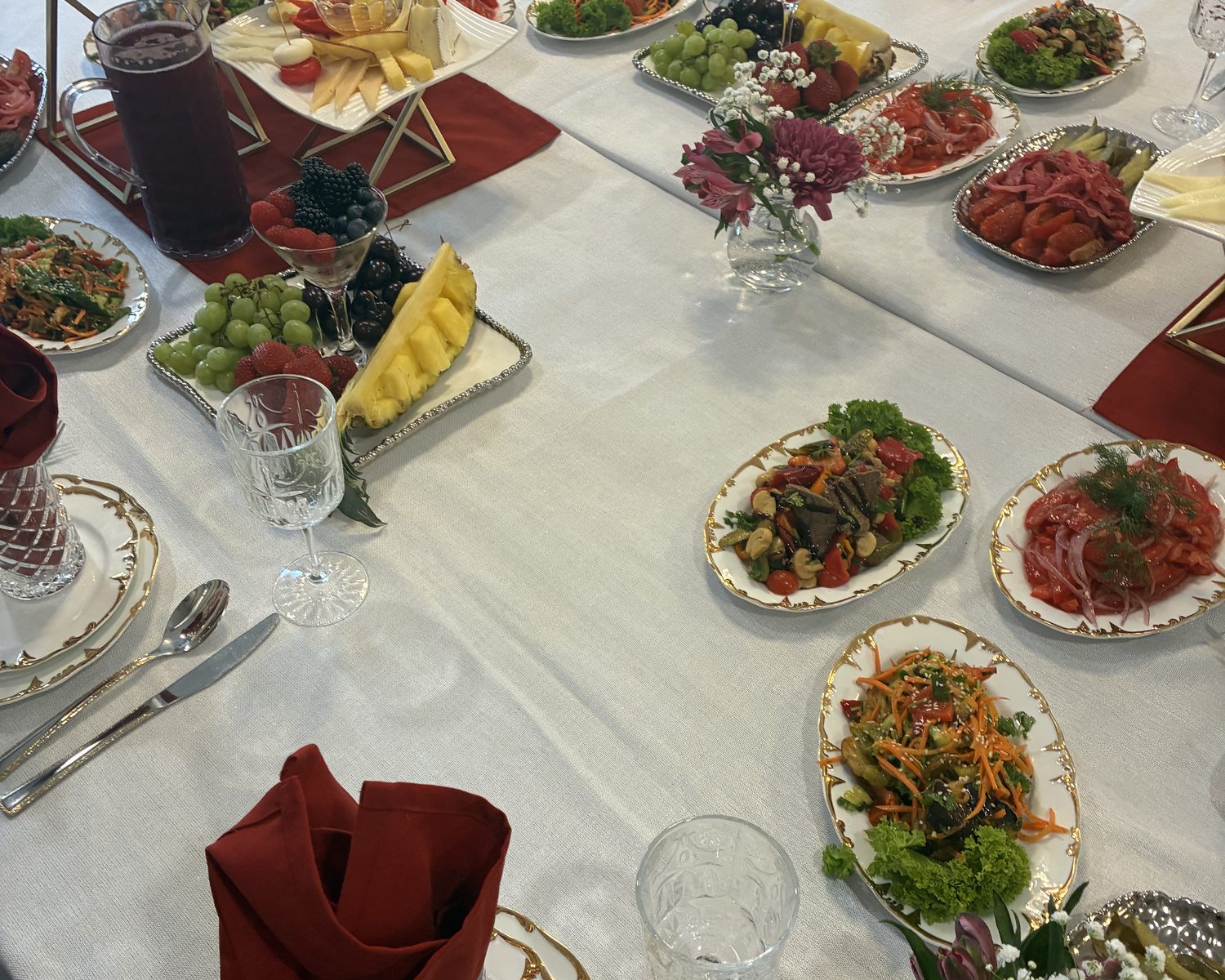 Tables set for a celebration